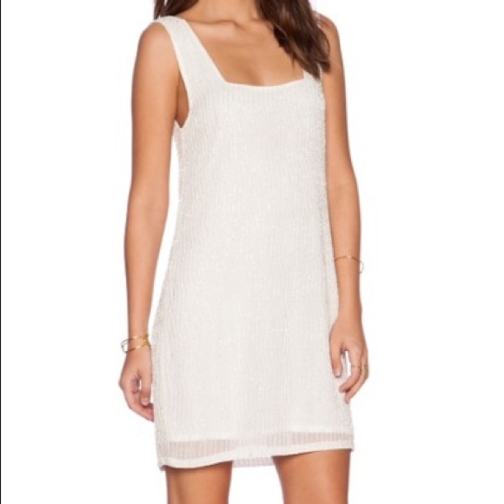 MLV white beaded dress